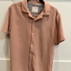 Denim & Flower by Ricky Singh Short Sleeve Button-Down – Blush Pink, Small